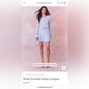 LoveShackFancy Media Pointelle Scallop Cardigan